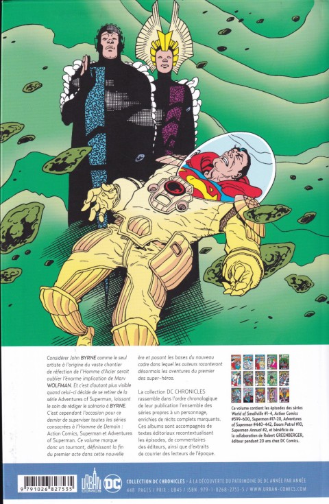 Verso de l'album Superman Chronicles Volume 5 1988 - Volume 2