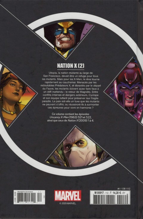 Verso de l'album X-Men - La Collection Mutante Tome 112 Nation X (2)