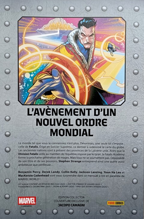 Verso de l'album Doom World - Le règne de Fatalis Volume 1/8