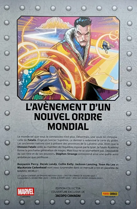 Verso de l'album Doom World - Le règne de Fatalis Volume 1/8