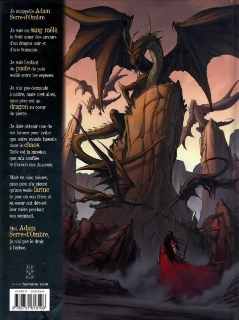 Verso de l'album Dragonseed Tome 2 L'Étreinte du Griffon
