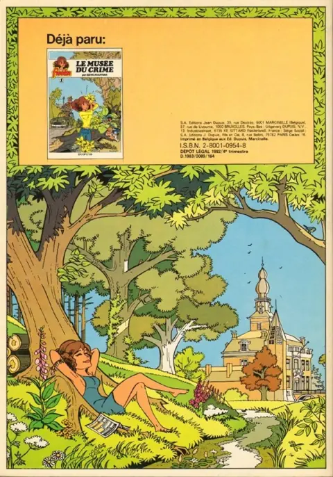 Verso de l'album Franka Dupuis Tome 2 L'œuvre d'art