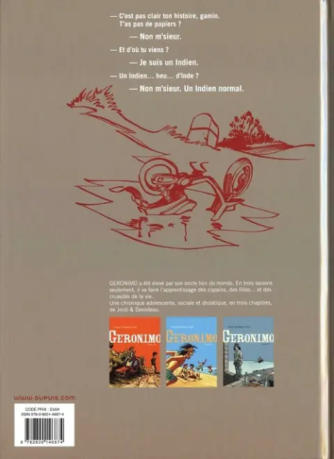 Verso de l'album Geronimo Tome 3 Tome 3/3