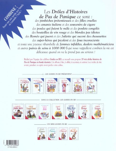 Verso de l'album Les Guides en BD présentent... Tome 6 Pas de panique !