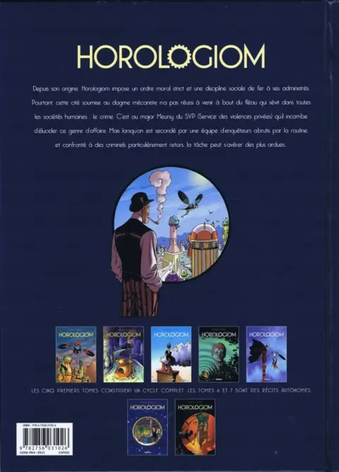 Verso de l'album Horologiom Tome 7 Les couloirs changeants