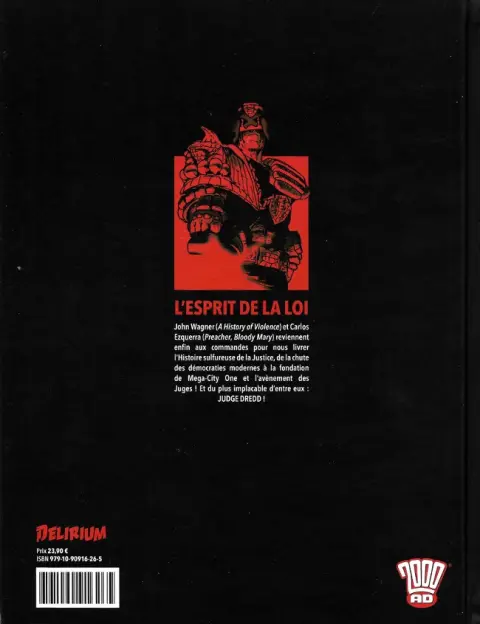 Verso de l'album Judge Dredd Tome 1 Origines