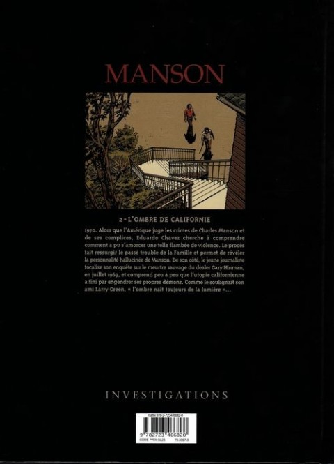 Verso de l'album Manson Tome 2 L'Ombre de Californie