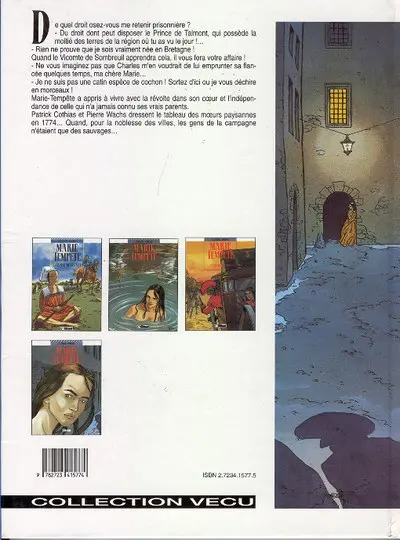 Verso de l'album Marie Tempête Tome 4 Le secret d'Émilie