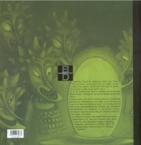 Verso de l'album Mystère ovale