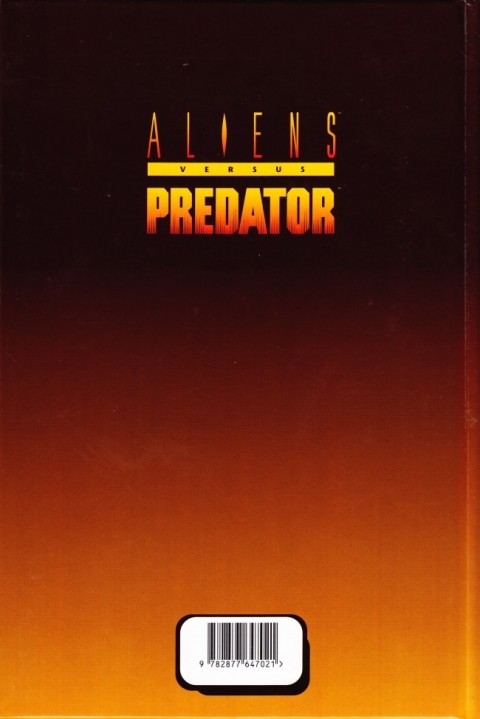 Verso de l'album Aliens versus Predator Tome 3 War (1)