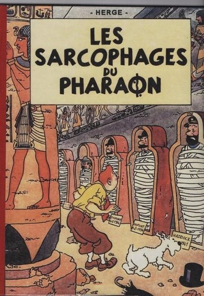Couverture de l'album Tintin Les sarcophages du pharaon