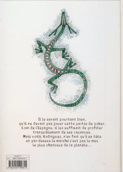 Verso de l'album Rodriguez Tome 1 Opération Sirtakis