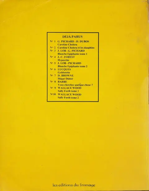 Verso de l'album Sally Forth 2 Triomphe du charme