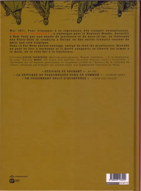 Verso de l'album Texas exil