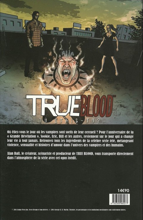 Verso de l'album True blood Tome 2 Où étais-tu ?