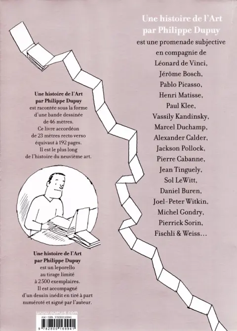 Verso de l'album Une histoire de l'art Tome 1