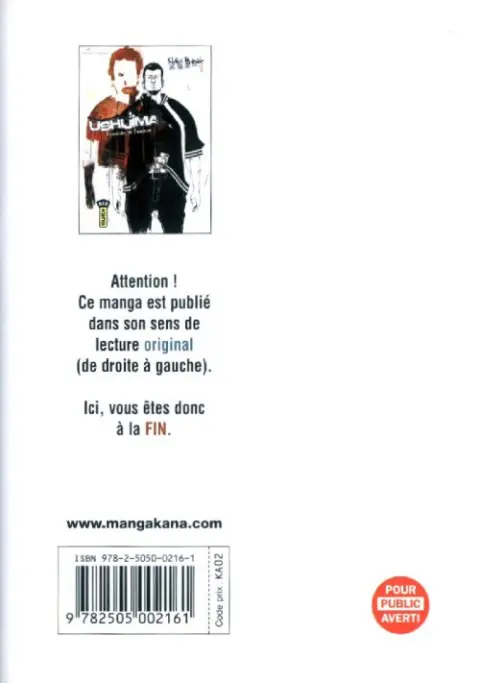Verso de l'album Ushijima - L'usurier de l'ombre 1