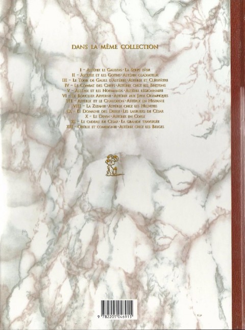 Verso de l'album Astérix Édition limitée Volume 10 Le Devin - Astérix en Corse