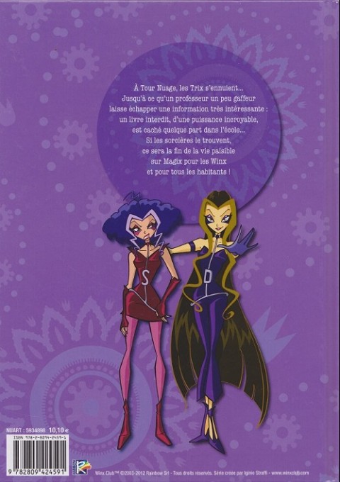 Verso de l'album Winx Club - Les Aventures Tome 7 Le livre interdit