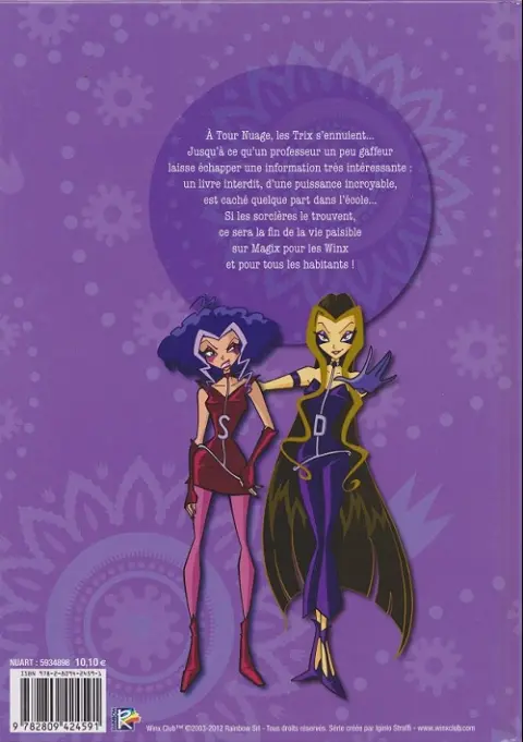 Verso de l'album Winx Club - Les Aventures Tome 7 Le livre interdit