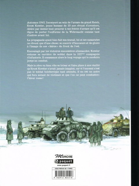 Verso de l'album L'Armée de l'Ombre Tome 1 L'hiver russe
