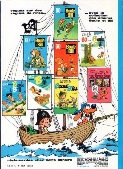 Verso de l'album Boule & Bill Tome 4 60 gags de Boule et Bill
