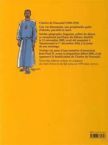 Verso de l'album Charles de Foucauld