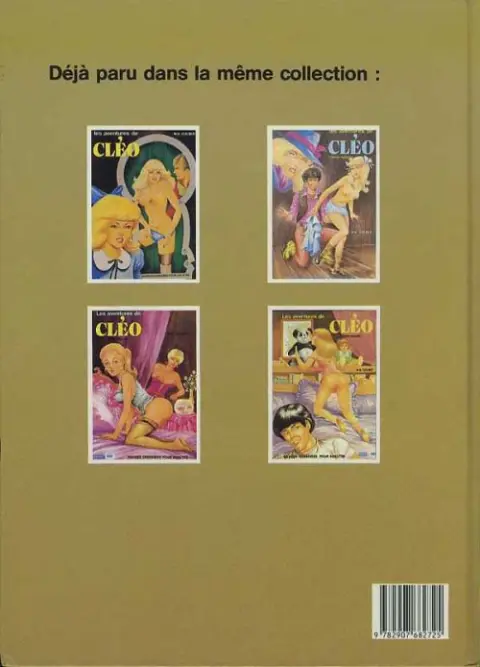 Verso de l'album Les aventures de Cléo (3ème épisode)