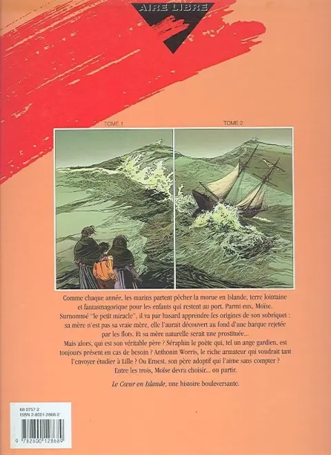 Verso de l'album Le Cœur en Islande Tome 1
