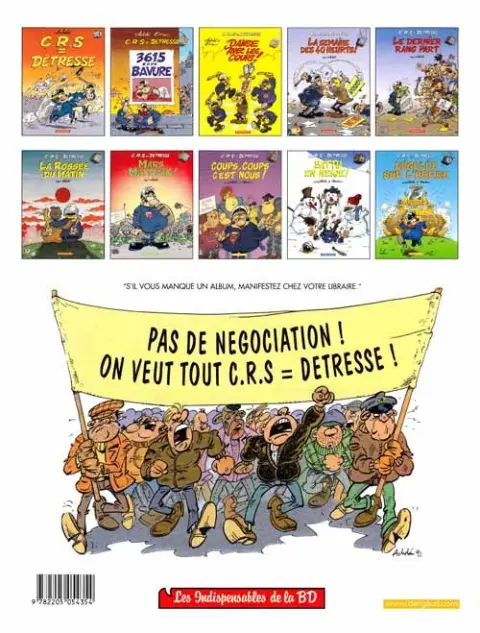 Verso de l'album CRS = Détresse Tome 5 Le dernier rang part