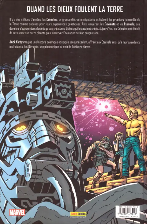Verso de l'album Les Éternels Les éternels (Marvel Deluxe)