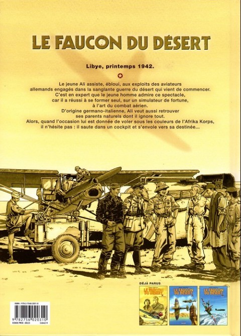 Verso de l'album Le Faucon du désert Tome 1 Martuba Airfield