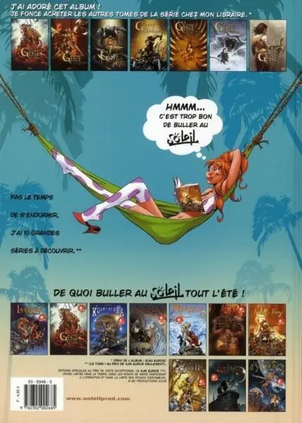 Verso de l'album La Geste des Chevaliers Dragons Tome 1 Jaïna