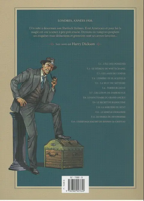 Verso de l'album Harry Dickson Tome 2 Le démon de Whitechapel