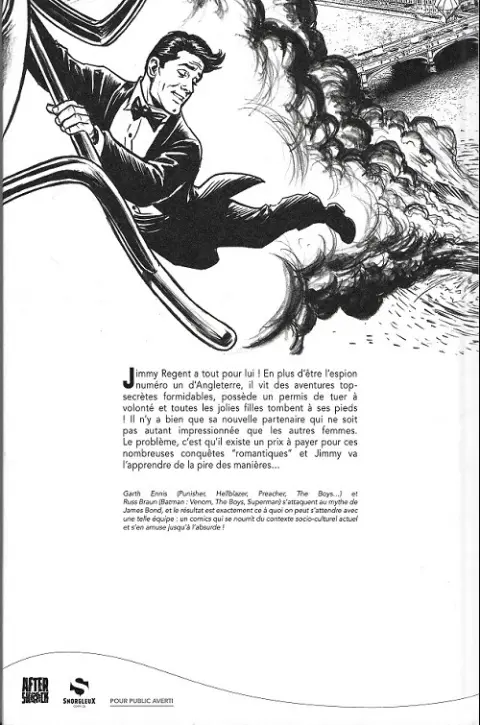 Verso de l'album Jimmy's Bastards Tome 1 On va s'faire papa (blank cover)