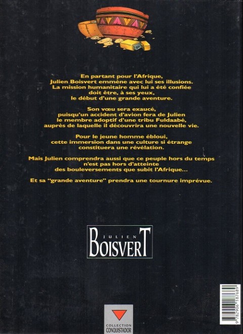 Verso de l'album Julien Boisvert Tome 1 Neêkibo