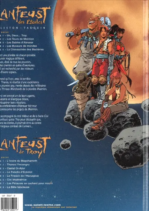 Verso de l'album Lanfeust des Étoiles Tome 1 Un, deux... Troy