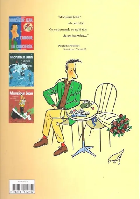 Verso de l'album Monsieur Jean Tome 1 Monsieur Jean, l'amour, la concierge