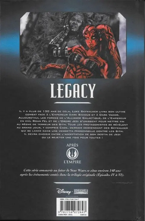 Verso de l'album Star Wars - Legacy Tome 10 Guerre totale