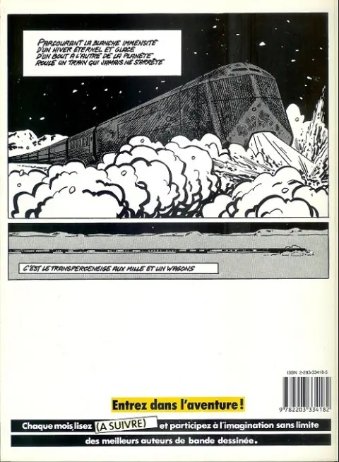 Verso de l'album Le Transperceneige Tome 1