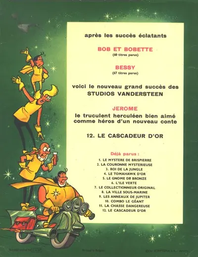 Verso de l'album Jérôme Tome 11 La chasse dangereuse