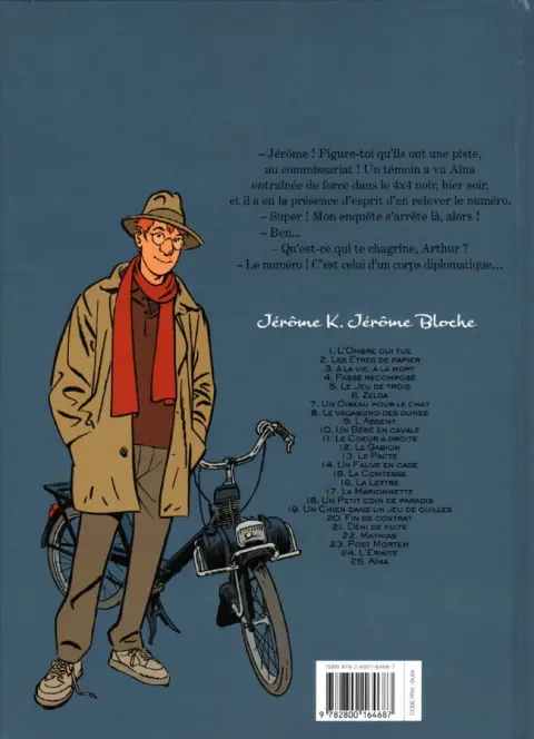 Verso de l'album Jérôme K. Jérôme Bloche Tome 25 Aïna