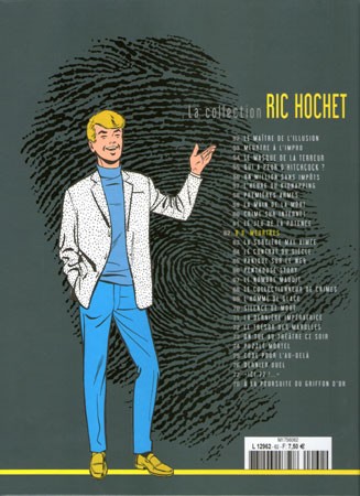 Verso de l'album Ric Hochet La collection Tome 62 B.D. meurtres