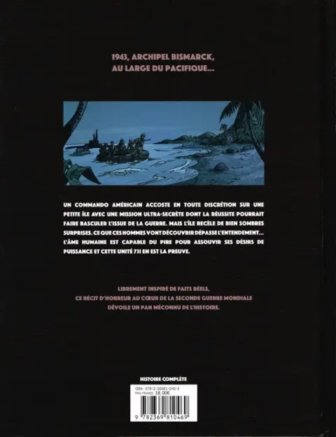 Verso de l'album Black Sands Unité 731