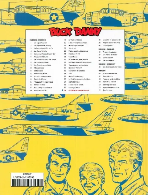 Verso de l'album Buck Danny Tome 37 Le pilote au masque de cuir