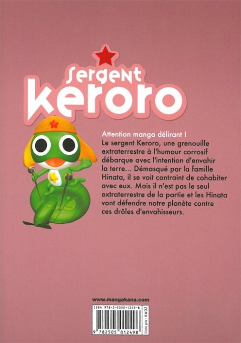 Verso de l'album Sergent Keroro 20