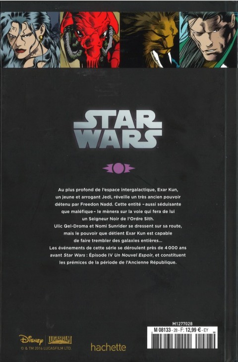 Verso de l'album Star Wars - Légendes - La Collection Tome 28 La Légende des Jedi - IV. Les Seigneurs des Sith