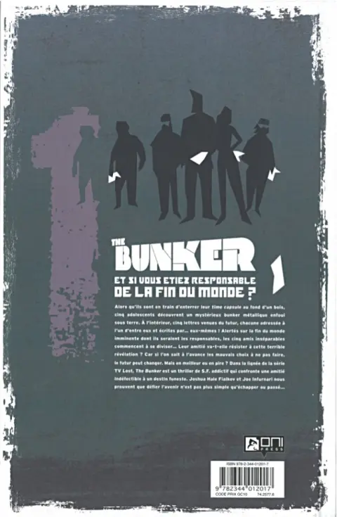 Verso de l'album The Bunker Tome 1 Capsule temporelle