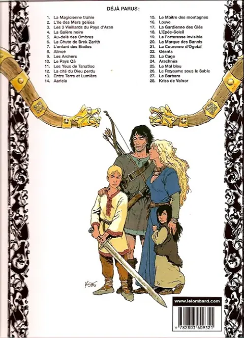 Verso de l'album Thorgal Tome 17 La Gardienne des Clés