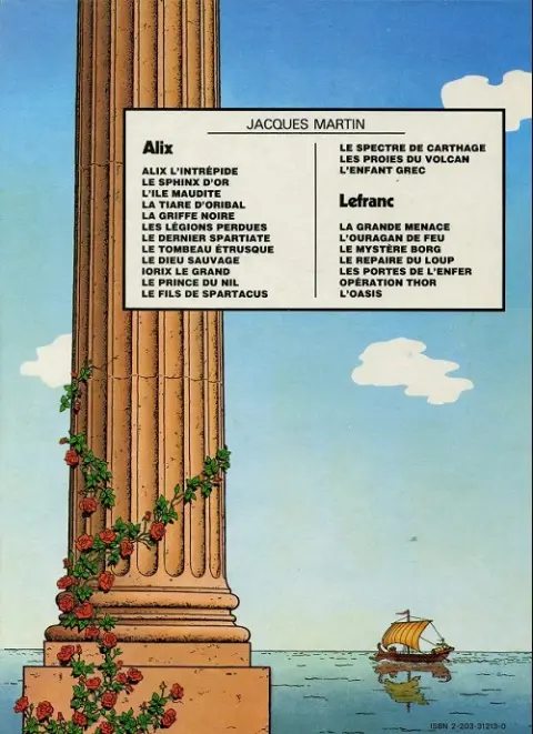 Verso de l'album Alix Tome 13 Le spectre de Carthage